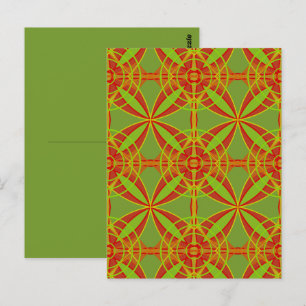 Herbstliche Farben Abstractes geometrisches Design Postkarte