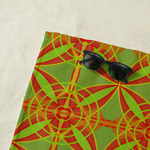 Herbstliche Farben Abstrakte geometrische Gestaltu Strandtuch
