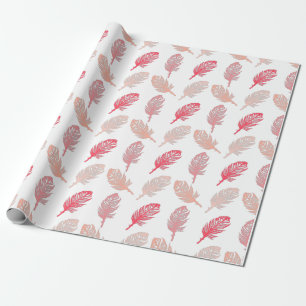 Herbstliche Federn Geschenkpapier