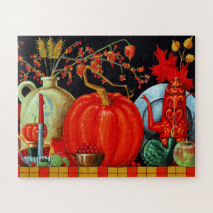 Herbstliche Festliche Antike Malerei Kürbisdekorat