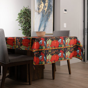 Herbstliche Festliche Antike Malerei Kürbisdekorat Tischdecke