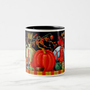 Herbstliche Festtafel Zweifarbige Tasse