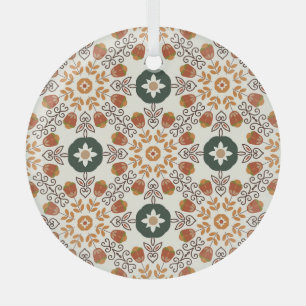 Herbstliche florale Geometrie, vintage nahtlos. Ornament Aus Glas