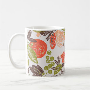 Herbstliche Früchte-Dekorfliese. Kaffeetasse