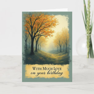 Herbstliche Geburtstagswegkarte Karte