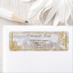 Herbstliche Gold-Kastanienblätter-Hochzeit