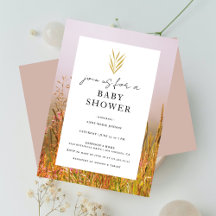 Herbstliche Grüne Wiese Elegante Baby Shower im He