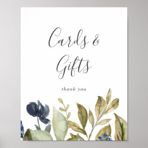 Herbstliche Grünpflanzen Karten und Geschenke Schi Poster