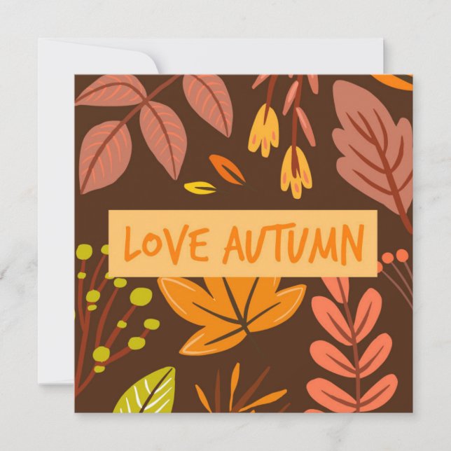 Herbstliche Grüße Flat Card (Vorderseite)