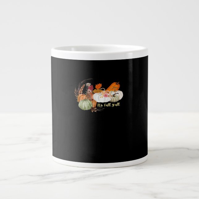 Herbstliche Halloween-Design Angepasst Jumbo-Tasse (Vorderseite)