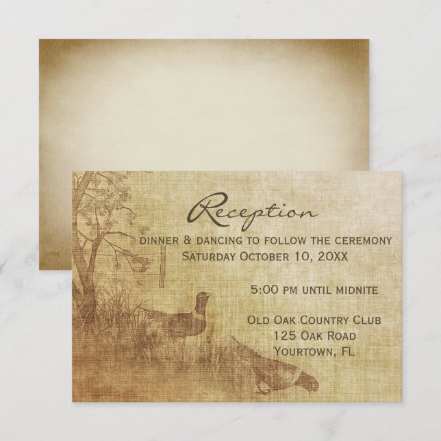 Herbstliche Heiratsempfehlung RSVP Karte (Vorne/Hinten)