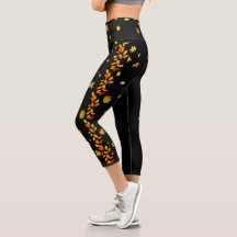 Herbstliche Herbstlaube Hochwaisted Capris