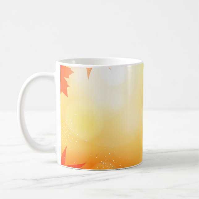 Herbstliche Hintergrundfarbe bukee fallen Natur Kaffeetasse (Links)