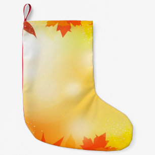 Herbstliche Hintergrundfarbe bukee fallen Natur Kleiner Weihnachtsstrumpf