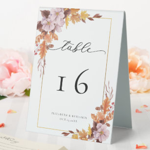 Herbstliche Hochzeit Bläsernes, benutzerdefinierte Tischaufsteller
