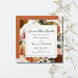 Herbstliche Hochzeit der Wasserfarben Save The Date