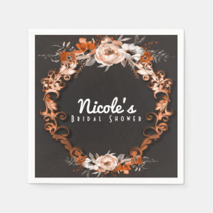 Herbstliche Hochzeit im Herbst Orange Blume Elegan Serviette