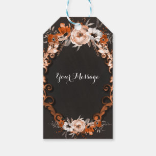 Herbstliche Hochzeit im Herbst Orange Blume Gefall Geschenkanhänger
