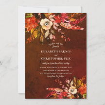 Herbstliche Hochzeit mit Wasserfarbe, Marmorbraun