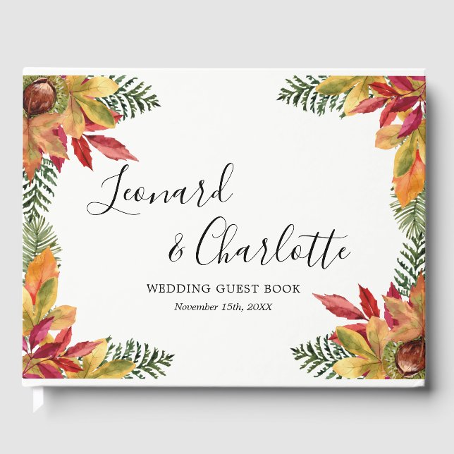 Herbstliche Hochzeiten buchen Gästebuch (Vorderseite)