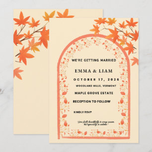 Herbstliche Hochzeitseinladung Editierbare Herbs Einladung
