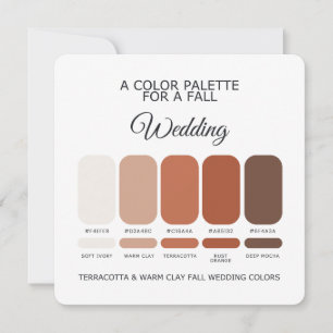 Herbstliche Hochzeitsfarbpalette 2026 Karte