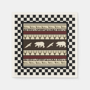 Herbstliche Holzmuster Servietten