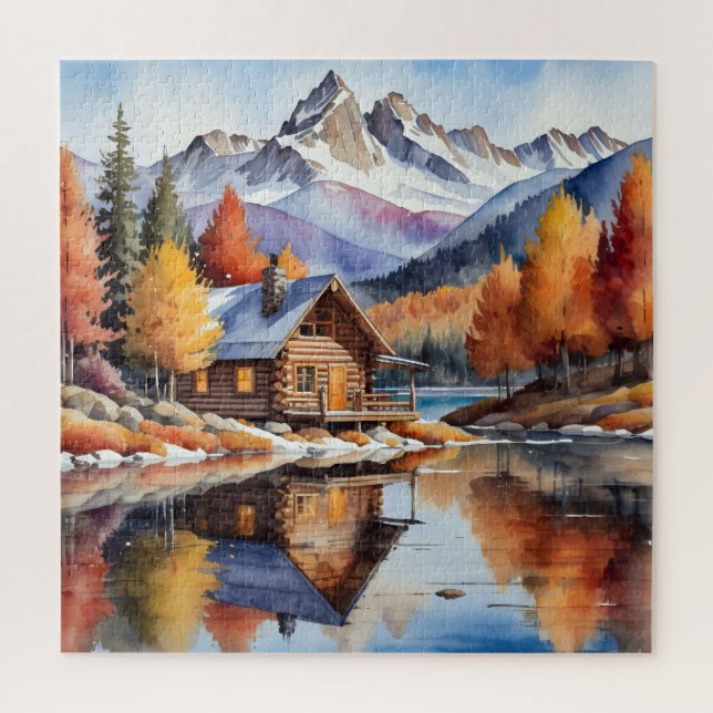 Herbstliche Hütte (Vertikal)