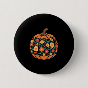Herbstliche Jahreszeit Kürbis Floral Wildblume Dan Button