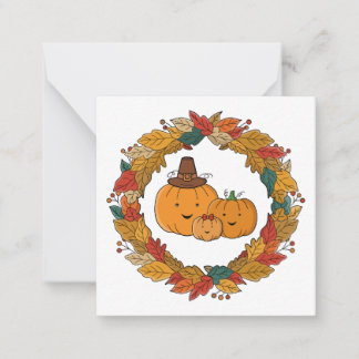 Herbstliche Kürbisfamilienkrone Mitteilungskarte