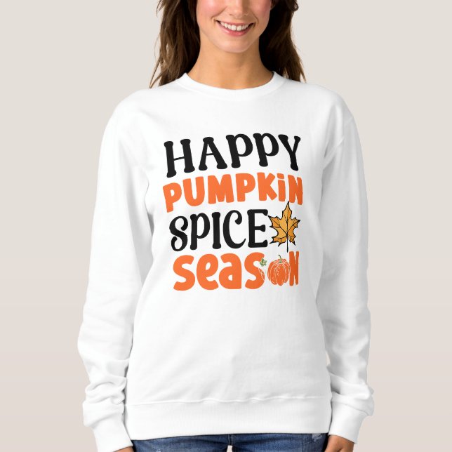 Herbstliche Kürbisgewürz-Saison Sweatshirt (Vorderseite)