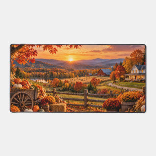 Herbstliche Landhausfarm Schreibtischunterlage