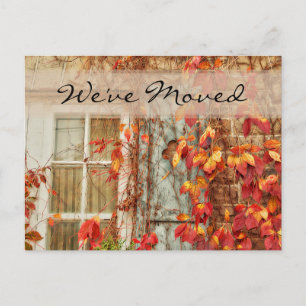 Herbstliche ländliche Umzugsbenachrichtigung neue Postkarte