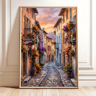 Herbstliche Landschaft Impressionistischer Leinwan Poster