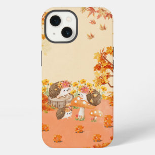 Herbstliche Laune: Igel in einem gemütlichen Wald iPhone Hülle