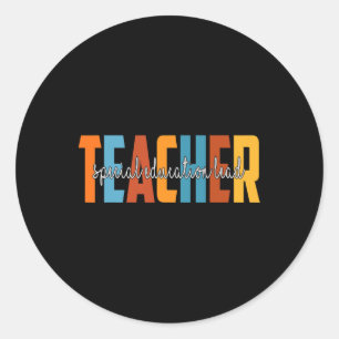 Herbstliche Liebe der Bildung Lead Teacher Herbst Runder Aufkleber