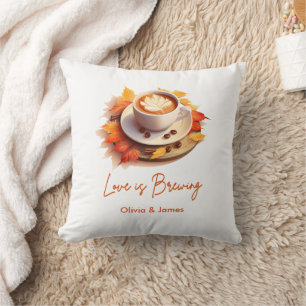 Herbstliche Liebe ist das Break Coffee Brautparty Kissen