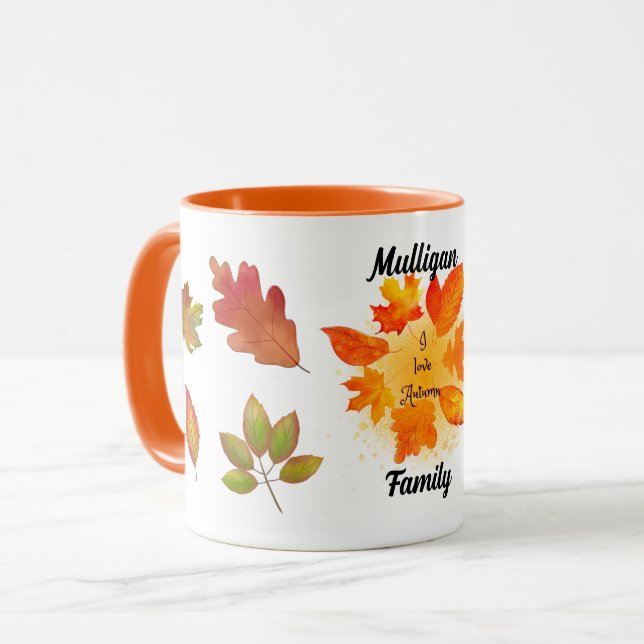 Herbstliche Liebe Tasse (Vorderseite Links)