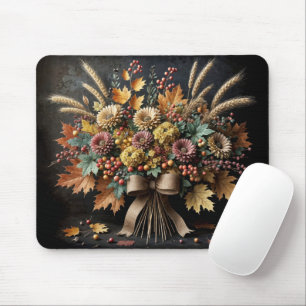 Herbstliche Muttersträuße mit Weizenhalmen Mousepad