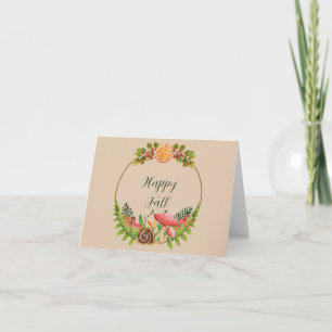 Herbstliche Natur mit anpassbarem Text Karte