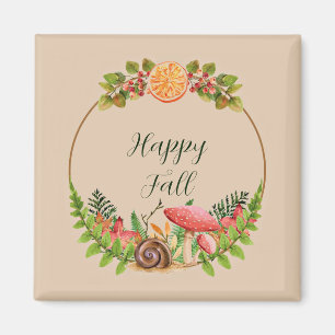 Herbstliche Natur mit anpassbarem Text Magnet