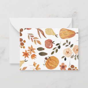 Herbstliche Notizkarte Mitteilungskarte