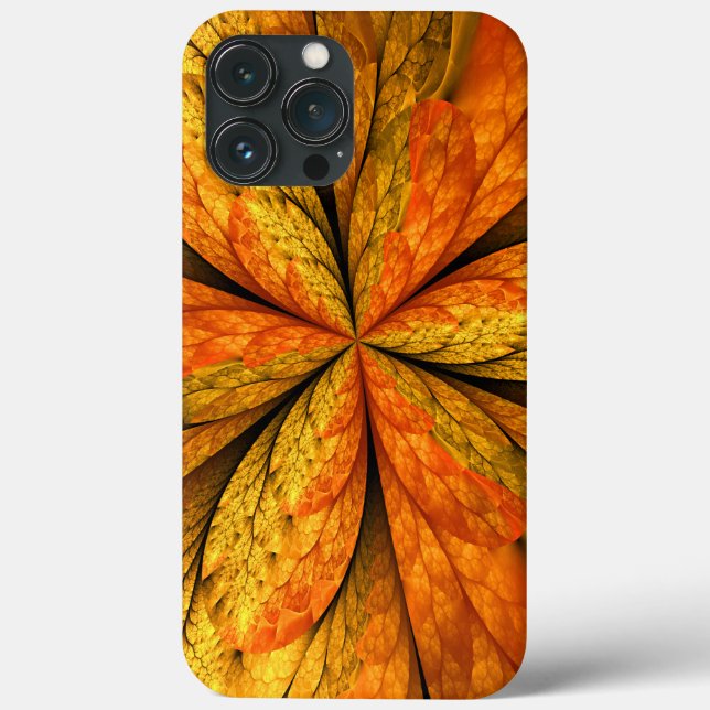 Herbstliche Pflanze, Modernes Abstraktes Fraktal Case-Mate iPhone Hülle (Rückseite)