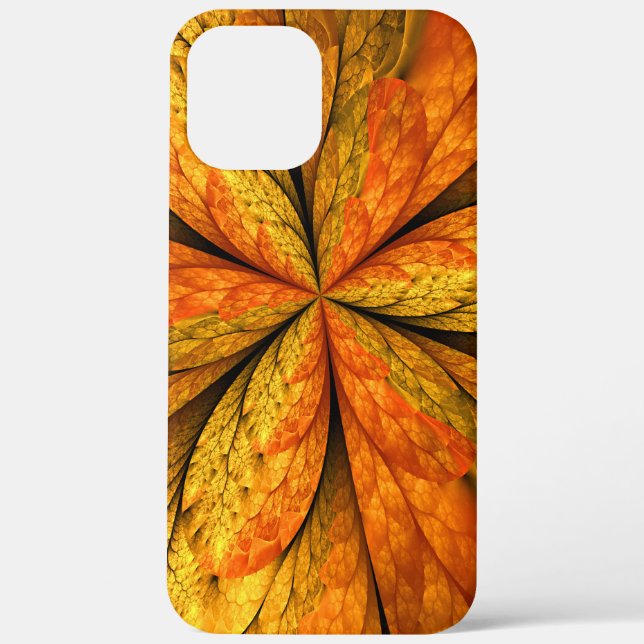 Herbstliche Pflanze, Modernes Abstraktes Fraktal Case-Mate iPhone Hülle (Rückseite)