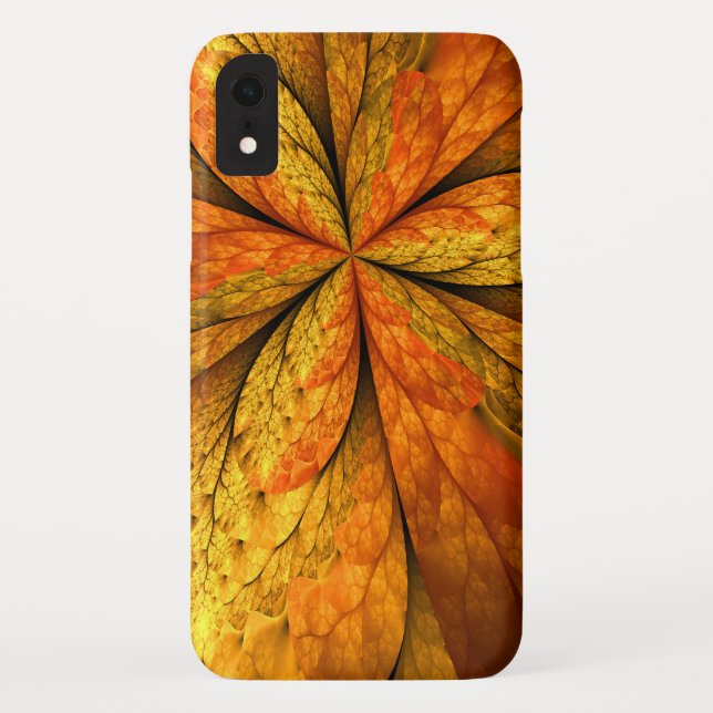 Herbstliche Pflanze, Modernes Abstraktes Fraktal Case-Mate iPhone Hülle (Rückseite)
