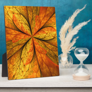Herbstliche Pflanze, Modernes Abstraktes Fraktal Fotoplatte
