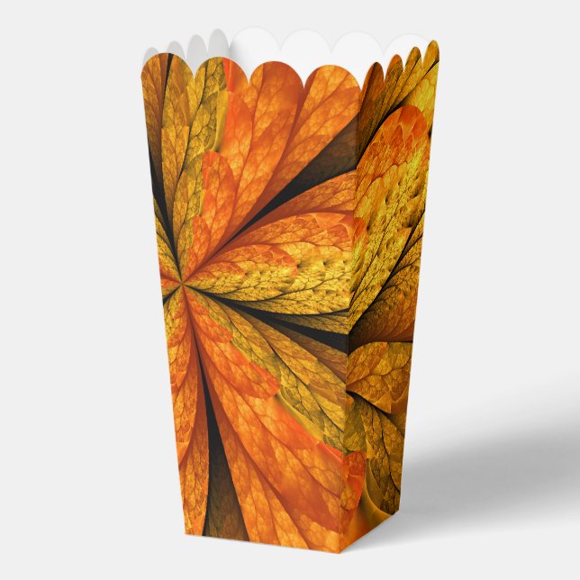 Herbstliche Pflanze, Modernes Abstraktes Fraktal Geschenkschachtel (Vorderseite)