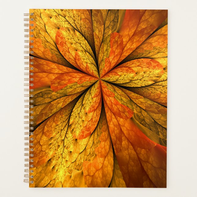 Herbstliche Pflanze, Modernes Abstraktes Fraktal Planer (Vorderseite)