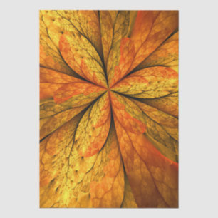 Herbstliche Pflanze, Modernes Abstraktes Fraktal Seidenpapier