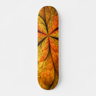 Herbstliche Pflanze, Modernes Abstraktes Fraktal Skateboard